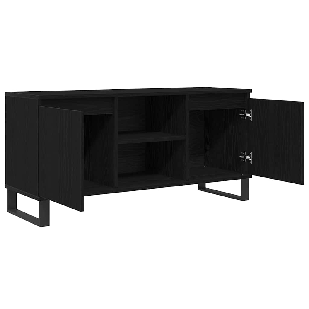 TV Cabinet Black Oak 104 x 35 x 50 cm Engineered Wood
