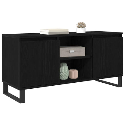 TV Cabinet Black Oak 104 x 35 x 50 cm Engineered Wood