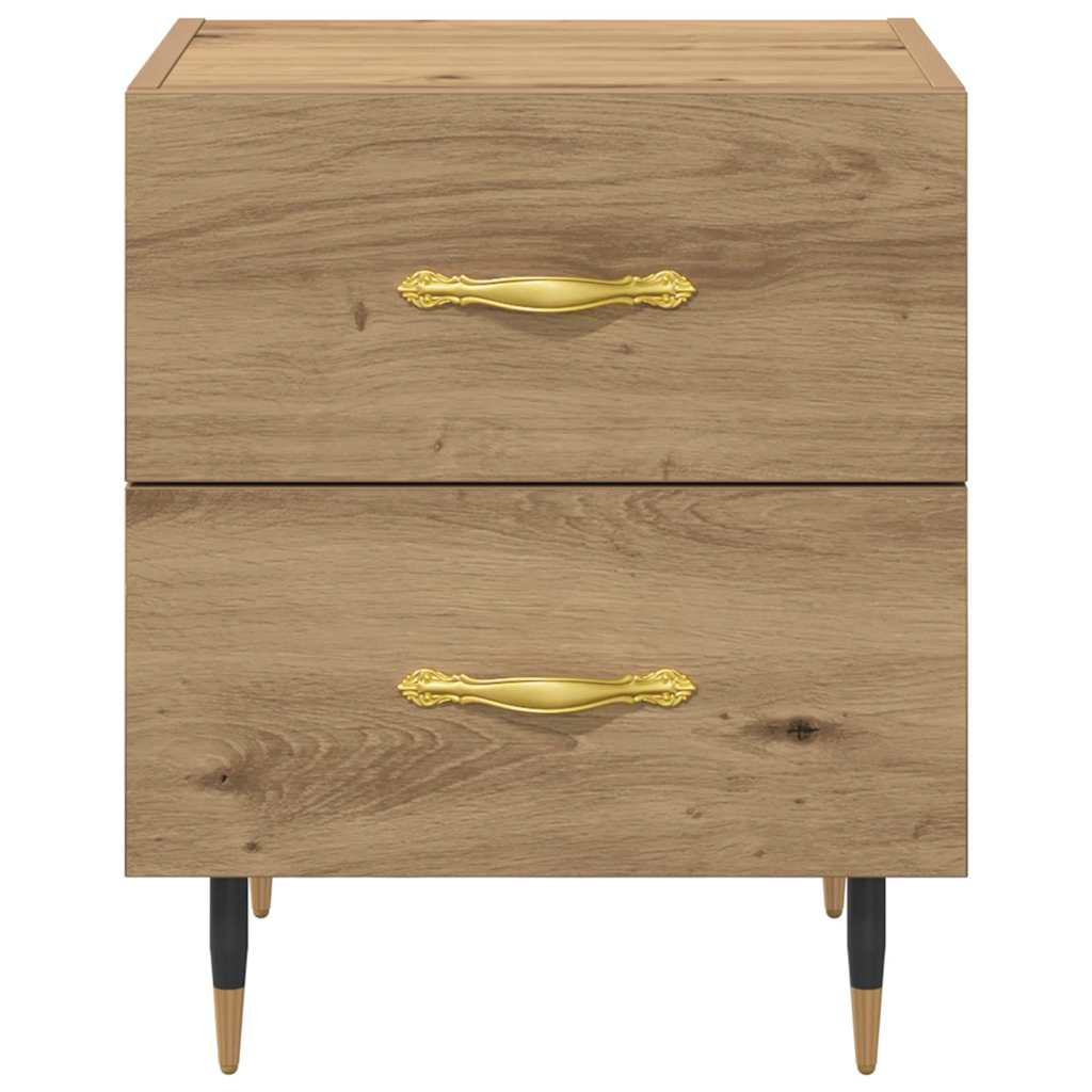 Bedside Cabinet with Drawer 2 pcs Artisan oak 40 x 35 x 47.5 cm