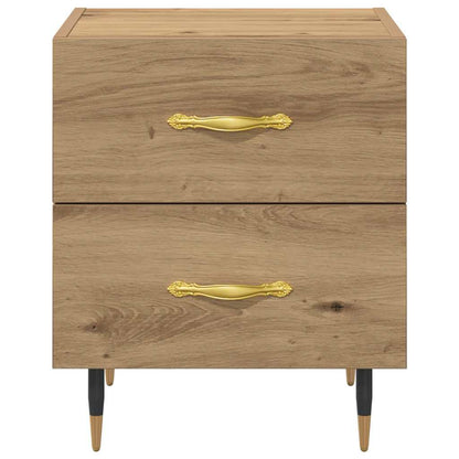 Bedside Cabinet with Drawer 2 pcs Artisan oak 40 x 35 x 47.5 cm