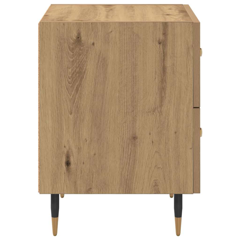 Bedside Cabinet with Drawer 2 pcs Artisan oak 40 x 35 x 47.5 cm
