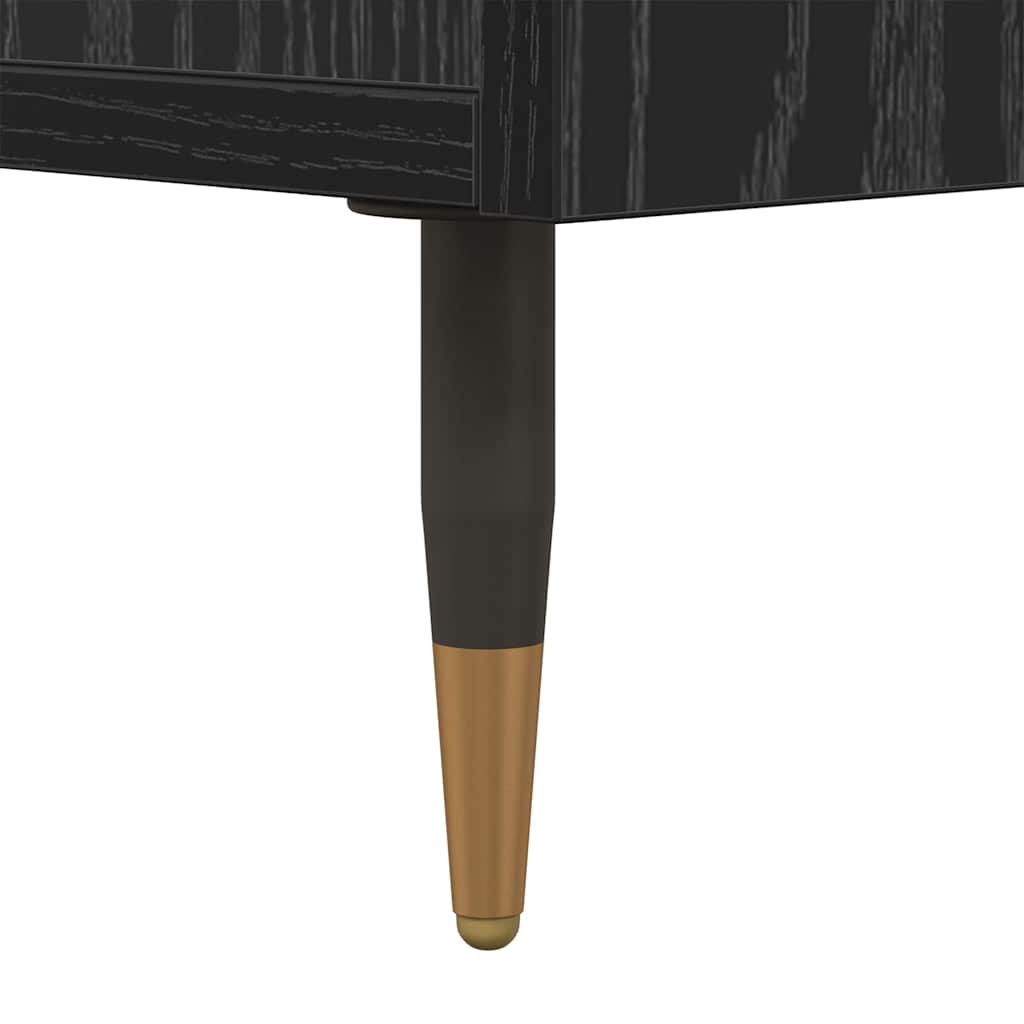 Bedside Cabinet Black oak 40 x 35 x 47.5 cm Engineered wood