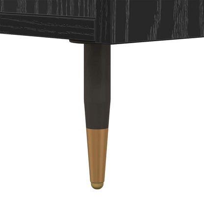 Bedside Cabinet Black oak 40 x 35 x 47.5 cm Engineered wood
