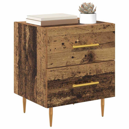 Bedside Cabinet with Drawer 2 pcs Old Wood 40 x 35 x 47.5 cm