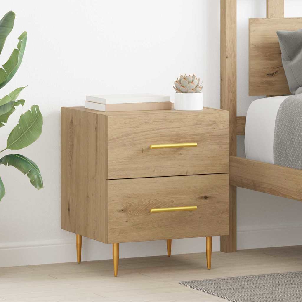 Bedside Cabinet with Drawer 2 pcs Artisan Oak 40 x 35 x 47.5 cm