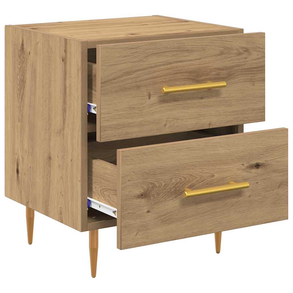 Bedside Cabinet with Drawer 2 pcs Artisan Oak 40 x 35 x 47.5 cm