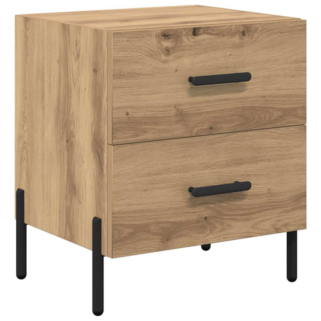 Bedside Cabinet with Drawer 2 pcs Artisan oak 40 x 35 x 47.5 cm