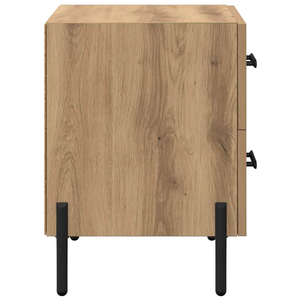 Bedside Cabinet with Drawer 2 pcs Artisan oak 40 x 35 x 47.5 cm