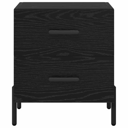 Bedside Cabinet Black oak 40 x 35 x 47.5 cm Engineered wood