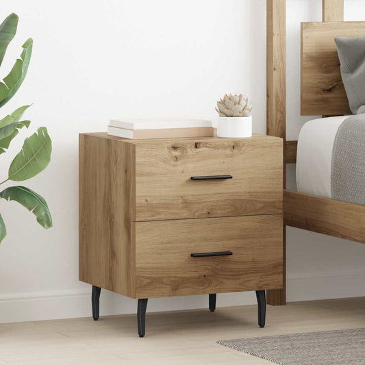 Bedside Cabinet with Drawer 2 pcs Artisan oak 40 x 35 x 47.5 cm