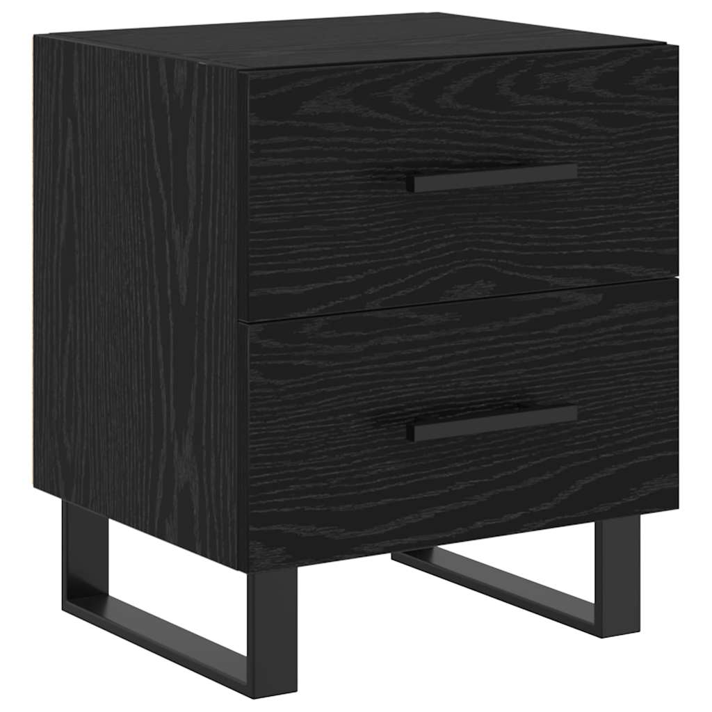 Bedside Cabinets with Drawer 2 pcs Black oak 40 x 35 x 47.5 cm