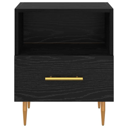 Bedside Table 2 pcs Black 40 x 35 x 47.5 cm Engineered wood