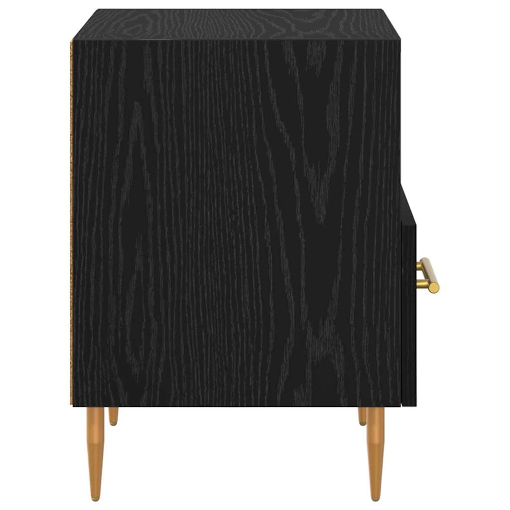 Bedside Table 2 pcs Black 40 x 35 x 47.5 cm Engineered wood