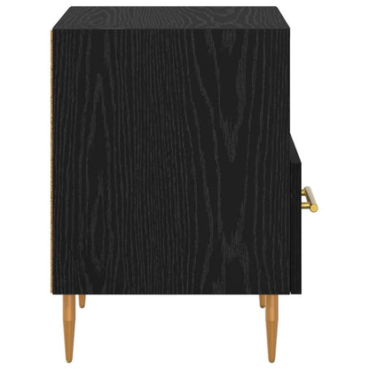 Bedside Table 2 pcs Black 40 x 35 x 47.5 cm Engineered wood