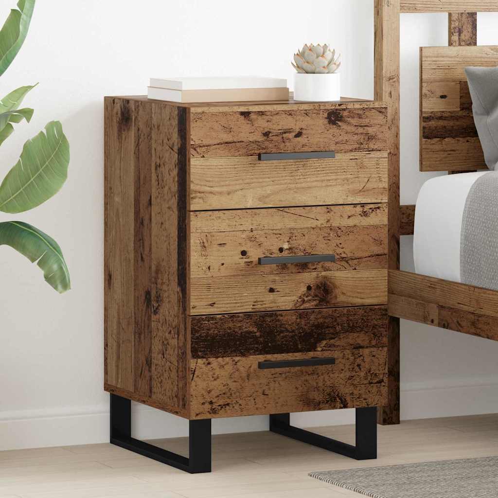 Bedside Cabinet Old Wood 40 x 40 x 66 cm Engineered Wood