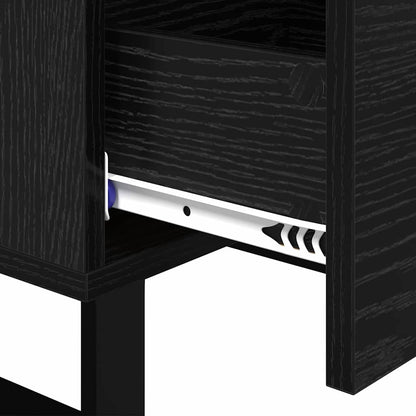 Bedside Cabinet Black Oak 40 x 40 x 66 cm Engineered Wood