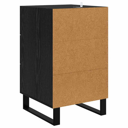 Bedside Cabinet Black Oak 40 x 40 x 66 cm Engineered Wood