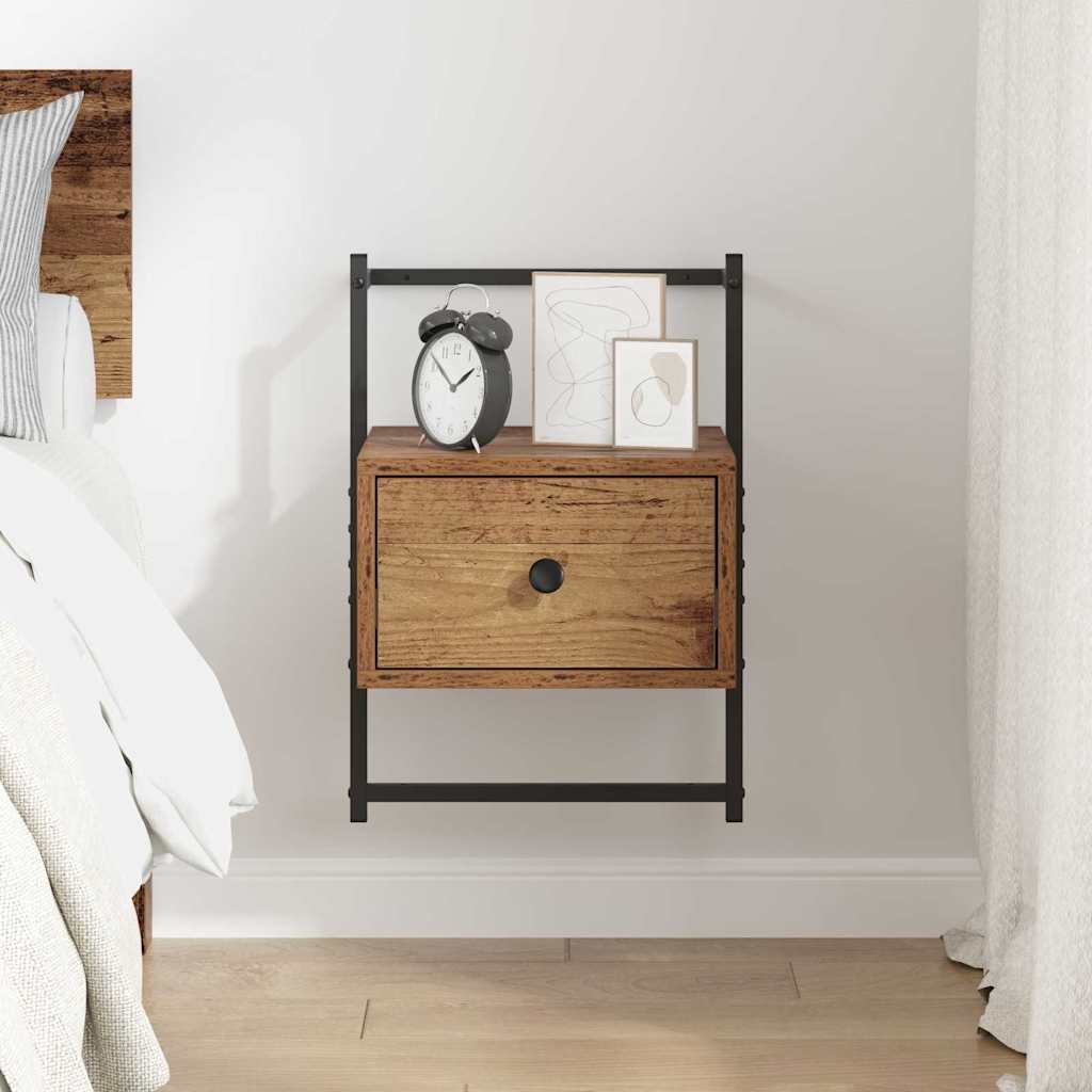 Bedside Cabinet Old Wood 35 x 30 x 51 cm Engineered Wood