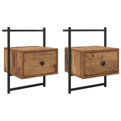 Bedside Cabinet 2 pcs Old Wood 35 x 30 x 51 cm Engineered Wood