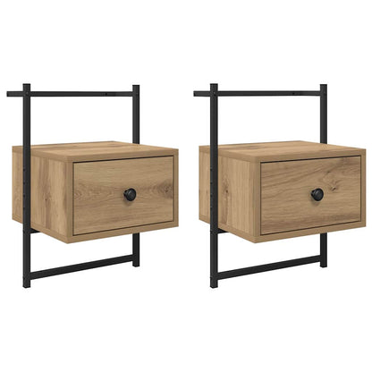 Bedside Cabinet with Drawer 2 pcs Artisan Oak 35 x 30 x 51 cm