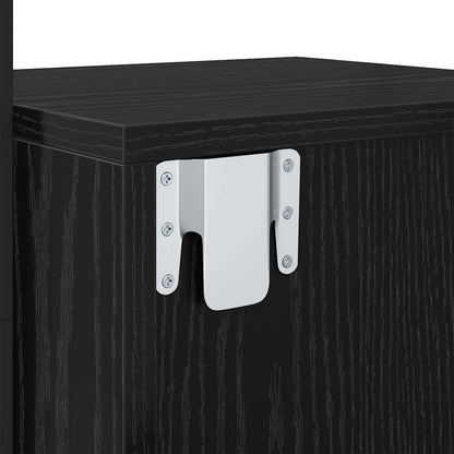 Bedside Cabinet Black Oak 35 x 30 x 51 cm Engineered Wood