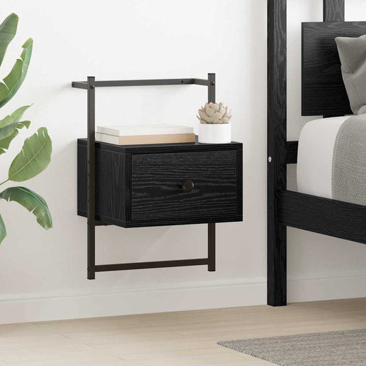 Bedside Cabinet 2 pcs Black Oak 35 x 30 x 51 cm Engineered Wood