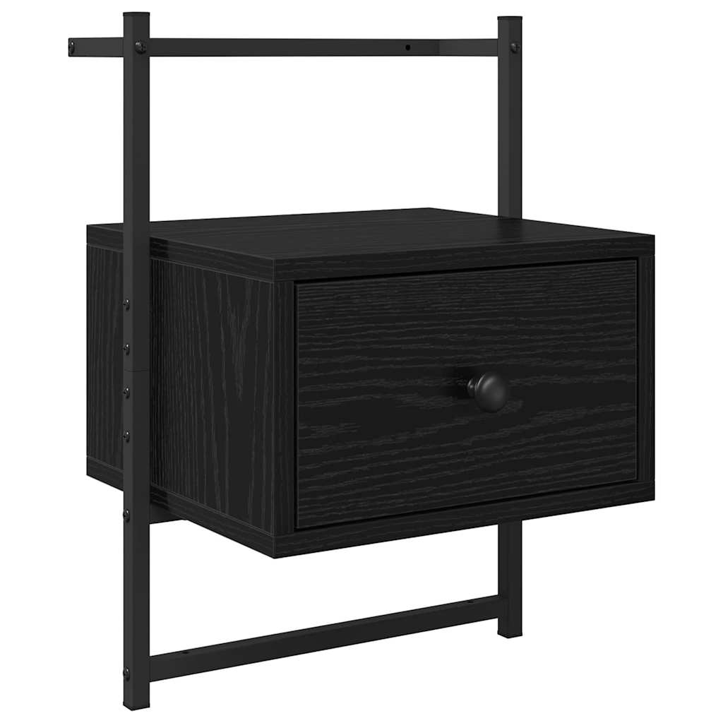 Bedside Cabinet 2 pcs Black Oak 35 x 30 x 51 cm Engineered Wood