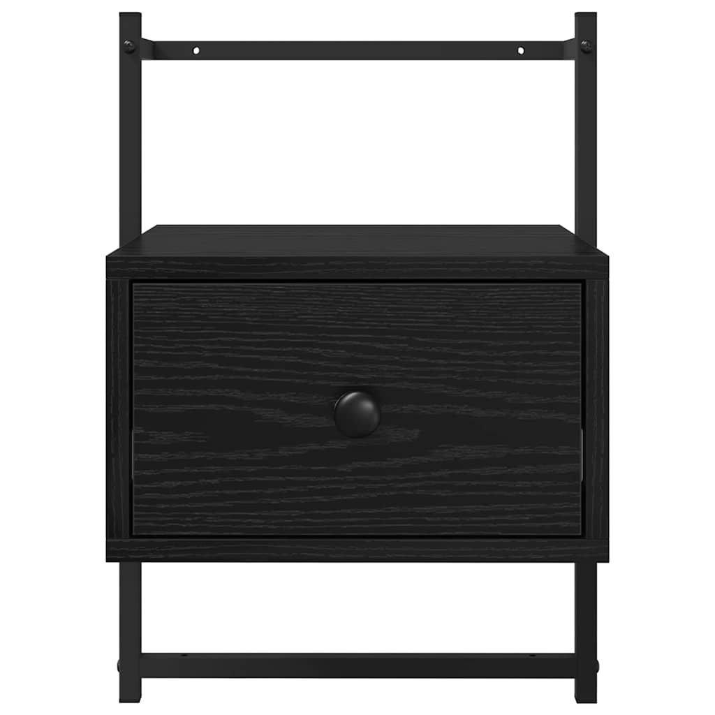 Bedside Cabinet 2 pcs Black Oak 35 x 30 x 51 cm Engineered Wood