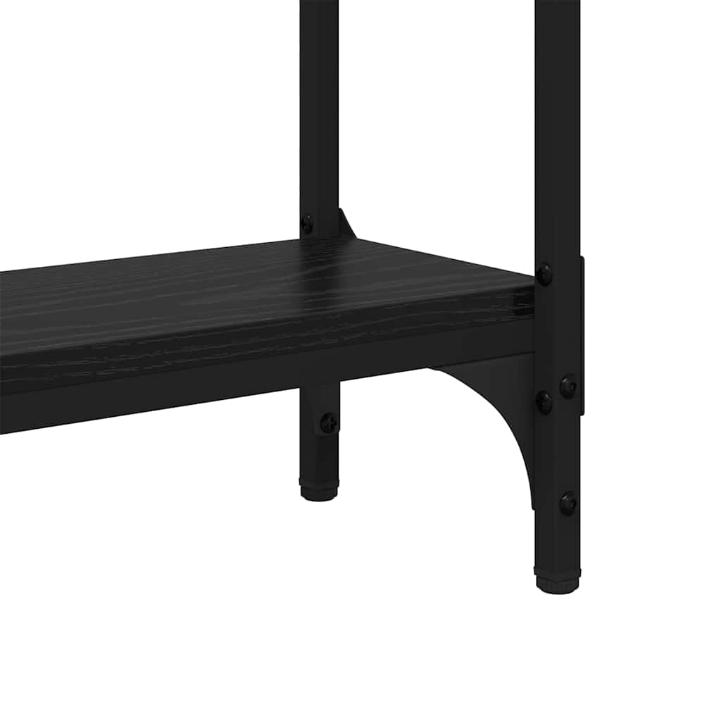 Console Table Black Oak 75 x 22.5 x 75 cm Engineered Wood