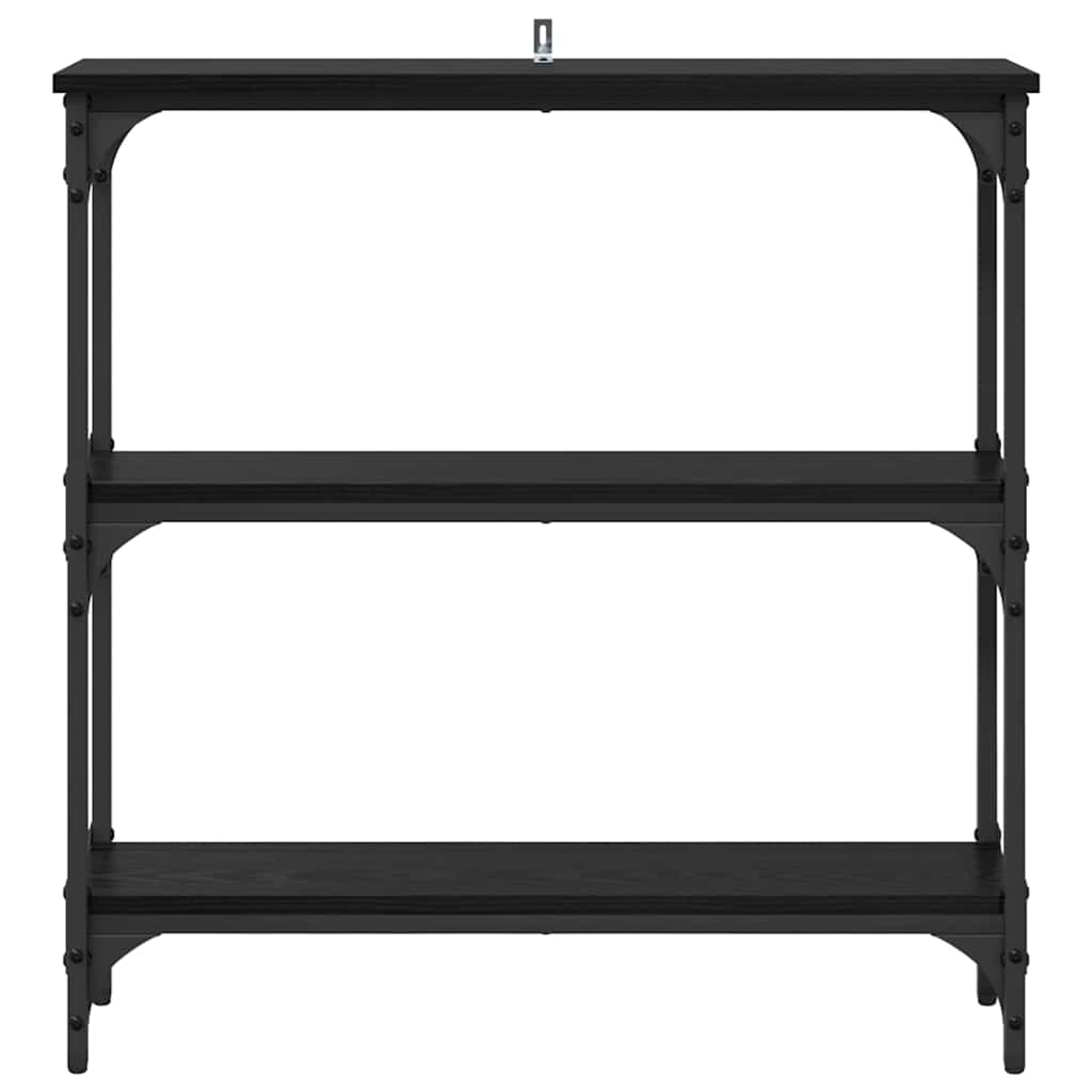 Console Table Black Oak 75 x 22.5 x 75 cm Engineered Wood