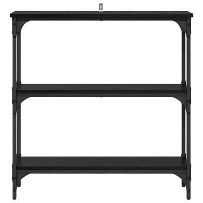 Console Table Black Oak 75 x 22.5 x 75 cm Engineered Wood