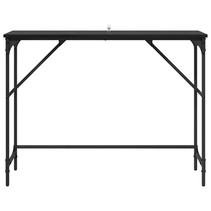 Console Table Black Oak 100 x 32 x 75 cm Engineered Wood