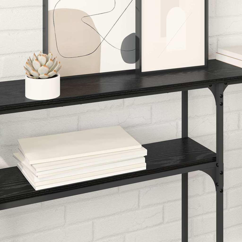 ConsoleTable Black Oak 146 x 22.5 x 75 cm Engineered Wood