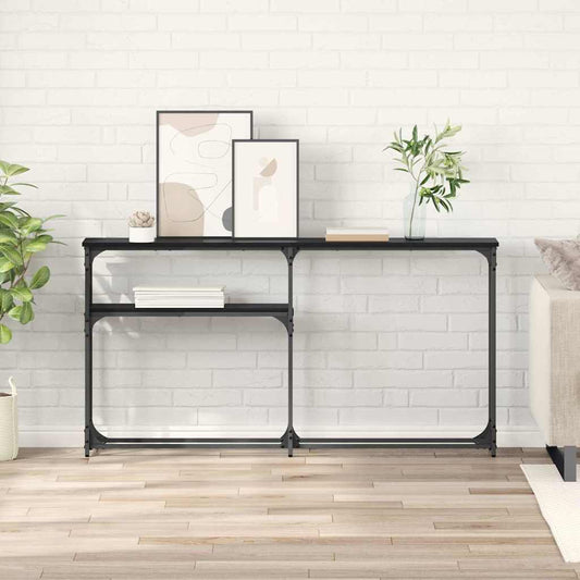 ConsoleTable Black Oak 146 x 22.5 x 75 cm Engineered Wood