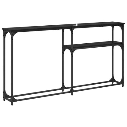 ConsoleTable Black Oak 146 x 22.5 x 75 cm Engineered Wood