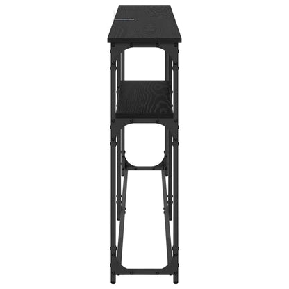 ConsoleTable Black Oak 146 x 22.5 x 75 cm Engineered Wood