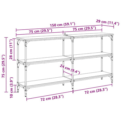 Console Table Artisan Oak 150 x 29 x 75 cm