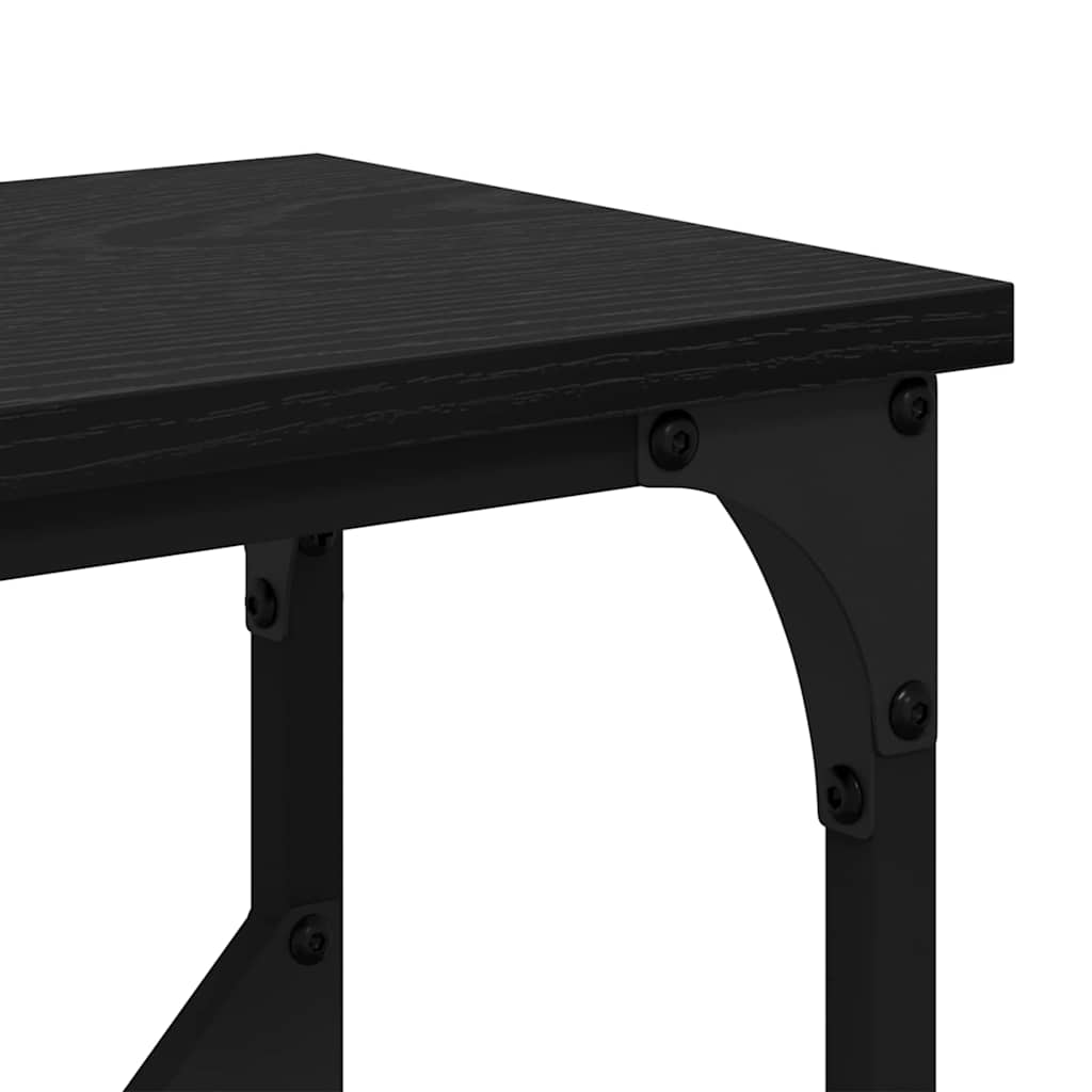 Console Table Manual Black Oak 102 x 23 x 75 cm Engineered Wood