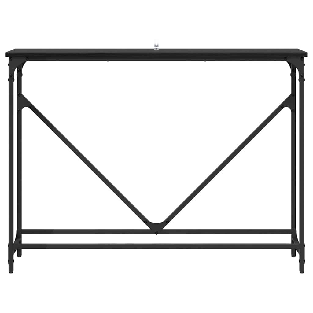 Console Table Manual Black Oak 102 x 23 x 75 cm Engineered Wood