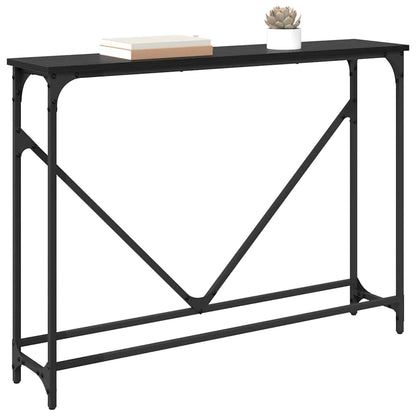 Console Table Manual Black Oak 102 x 23 x 75 cm Engineered Wood