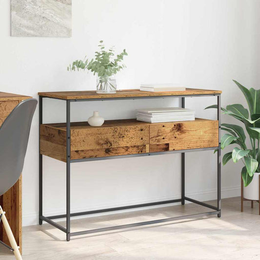 Console Table Old Wood 100 x 40 x 75 cm Engineered Wood