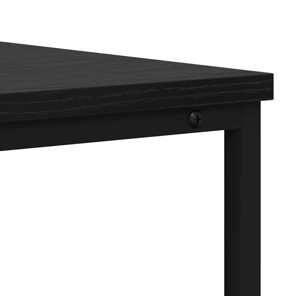 Console Table Black Oak 100 x 40 x 75 cm Engineered Wood