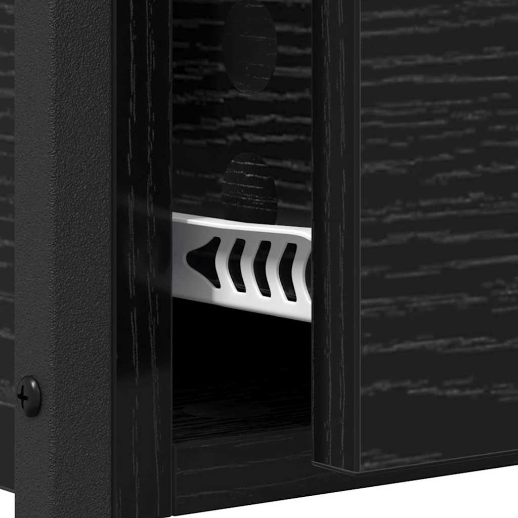 Console Table Black Oak 100 x 40 x 75 cm Engineered Wood