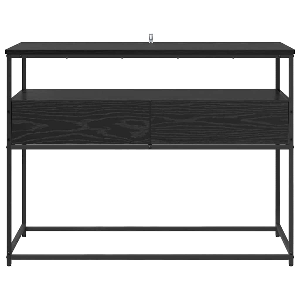 Console Table Black Oak 100 x 40 x 75 cm Engineered Wood