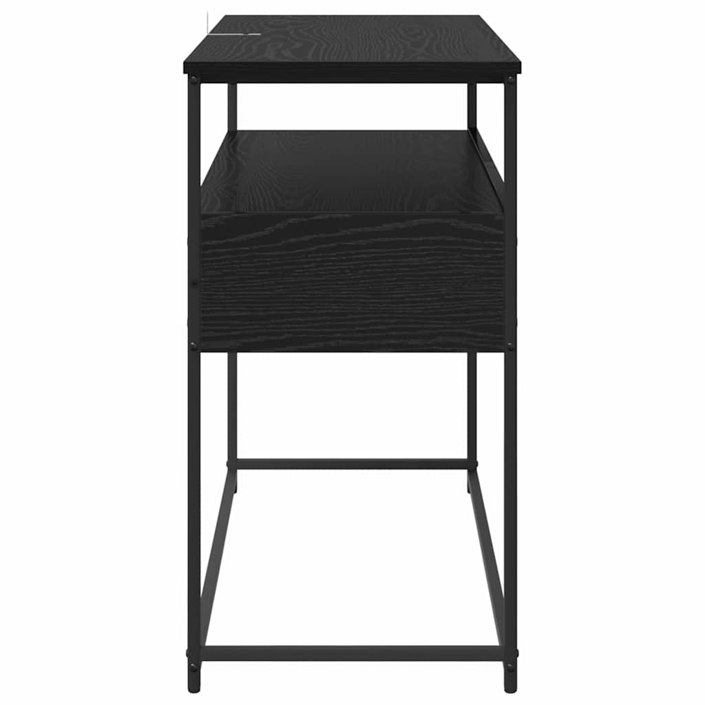 Console Table Black Oak 100 x 40 x 75 cm Engineered Wood
