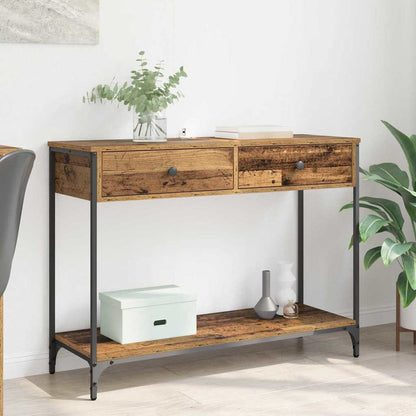 Console Table Old Wood 100 x 34.5 x 75 cm Engineered Wood