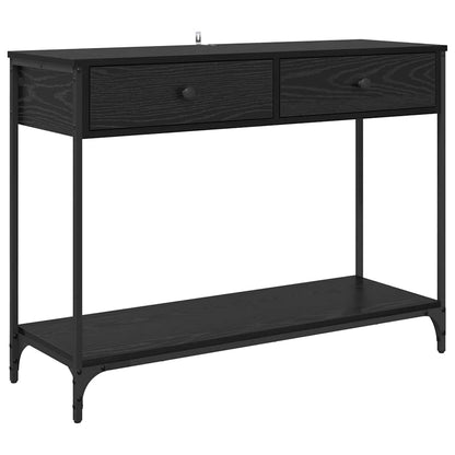 Console Table Black Oak 100 x 34.5 x 75 cm Engineered Wood