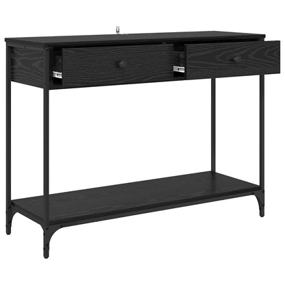 Console Table Black Oak 100 x 34.5 x 75 cm Engineered Wood