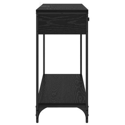 Console Table Black Oak 100 x 34.5 x 75 cm Engineered Wood