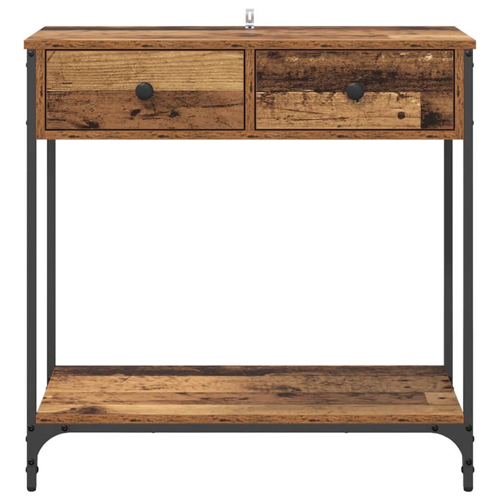Console Table Old Wood 75 x 34.5 x 75 cm Engineered Wood